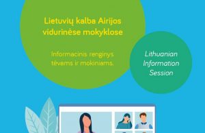 Lietuvių kalba Airijos vidurinėse mokyklose – informacinis renginys tėvams ir mokiniams