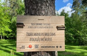Lietuvos medžiai išėjo į protestą: originali akcija kviečia atkreipti dėmesį į miškų naikinimą