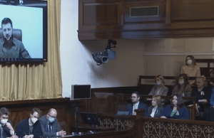Ukrainos prezidentas Vladimiras Zelenskis kreipėsi į Airijos Parlamentą