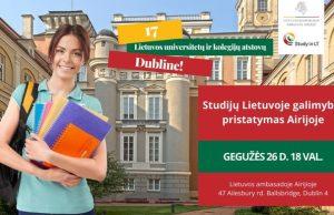 Airijoje pristatytos studijų galimybės Lietuvoje
