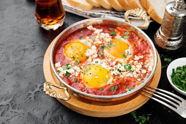 Shakshuka,(menemen),Fried,Eggs,In,Tomato,Sauce,For,Turkish,Breakfast.
