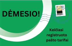 Keičiasi registruoto pašto siuntimo tarifai